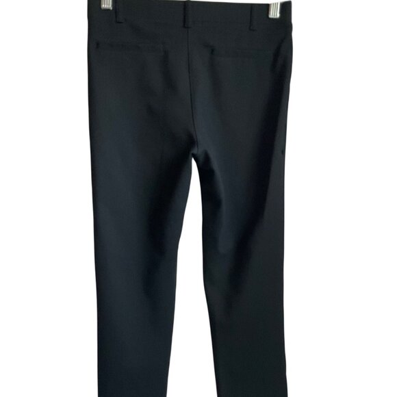 Quince Womens Small Petite Black Ponte Skinny Pull On Pants Stretch Minimalist - Picture 2 of 9